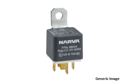 Narva Relay Normally Open With Resistor 24V 4 Pin 50A 68020BL