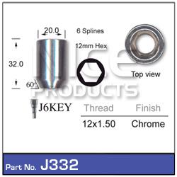 NICE Wheel Nut M12x1.50 Chrome J332