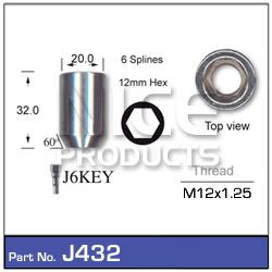 NICE Wheel Nut M12x1.25 Chrome J432
