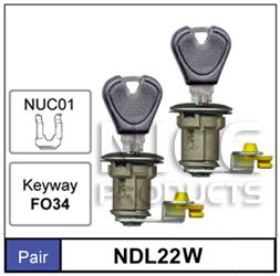 NICE Door Lock Set NDL22W