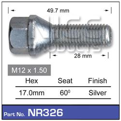 NICE Wheel Bolt M12x1.50 NR326