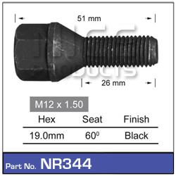 NICE Wheel Bolt M12x1.50 NR344