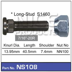 NICE Wheel Stud & Nut 7/16"" 40.5mm NS108