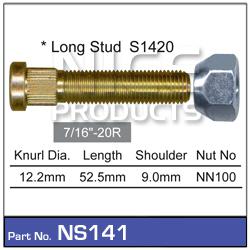 NICE Wheel Stud & Nut 7/16"" 52.5mm NS141