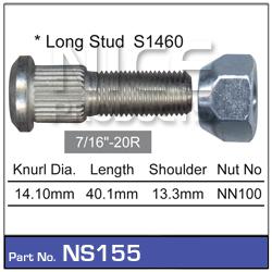 NICE Wheel Stud & Nut 7/16"" 40.1mm NS155
