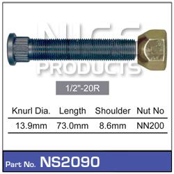 NICE Wheel Stud & Nut 1/2"" 73mm NS2090