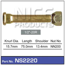 NICE Wheel Stud & Nut 1/2"" 75mm NS2220