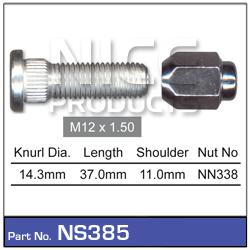 NICE Wheel Stud & Nut M12x1.50 37.2mm NS385