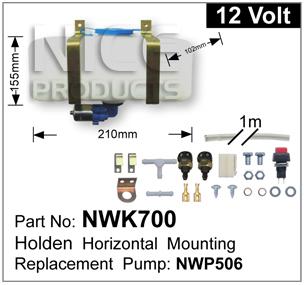 NICE Windscreen Washer Pump Kit NWK700