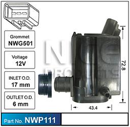 NICE Windscreen Washer Pump NWP111