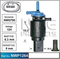 NICE Windscreen Washer Pump NWP1264