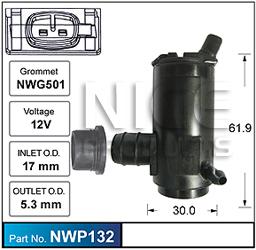NICE Windscreen Washer Pump NWP132
