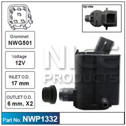 NICE Windscreen Washer Pump NWP1332