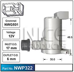 NICE Windscreen Washer Pump NWP322