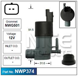 NICE Windscreen Washer Pump NWP374