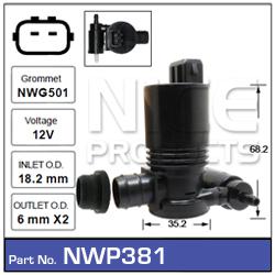 NICE Windscreen Washer Pump NWP381
