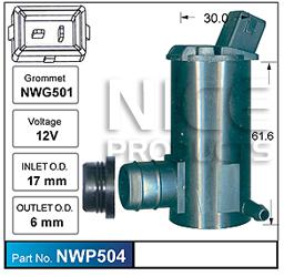 NICE Windscreen Washer Pump NWP504