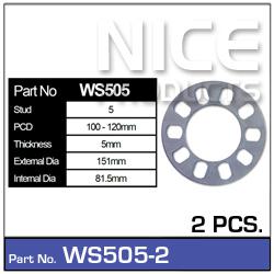 NICE Products Wheel Spacer 5x100-120mm PCD (Pair) WS505-2