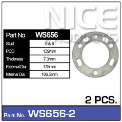 NICE Products Wheel Spacer 6x139.7mm PCD (Pair) WS656-2