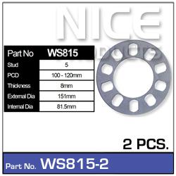 NICE Products Wheel Spacer 5x100-120mm PCD (Pair) WS815-2