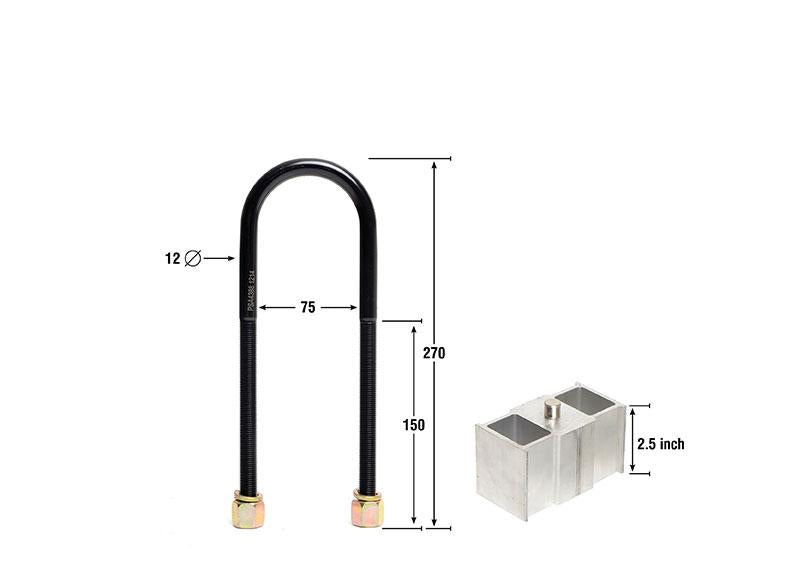 Nolathane Lowering Block Kit 2.5"" 47922