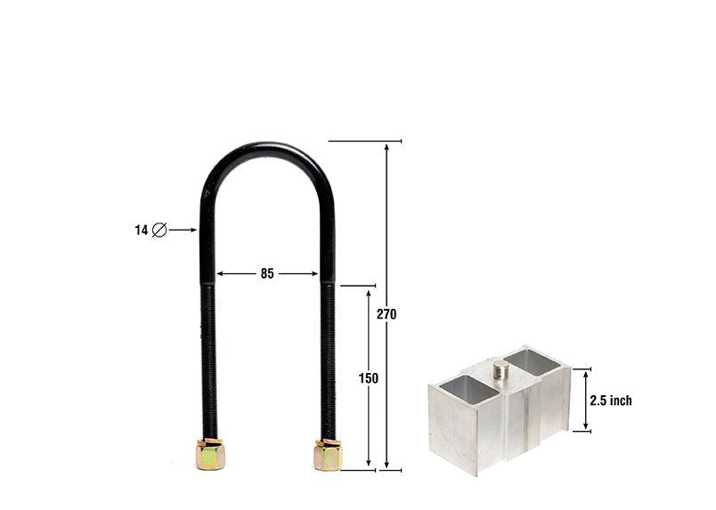 Nolathane Lowering Block Kit 2.5"" 47923