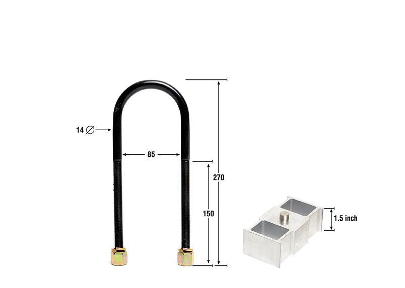 Nolathane Lowering Block Kit 1.5"" 47927