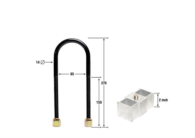 Nolathane Lowering Block Kit 2.0"" 47963