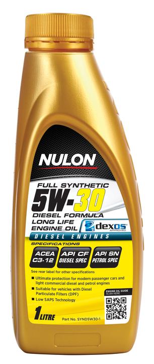 Nulon Full Synthetic Diesel Formula Long Life Engine Oil 5W-30 1L