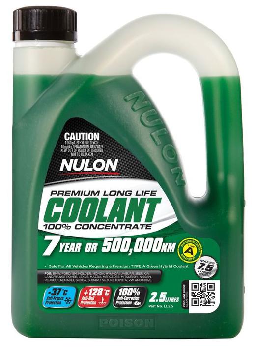 Nulon Green Premium Long Life Coolant 100% Concentrate 2.5L