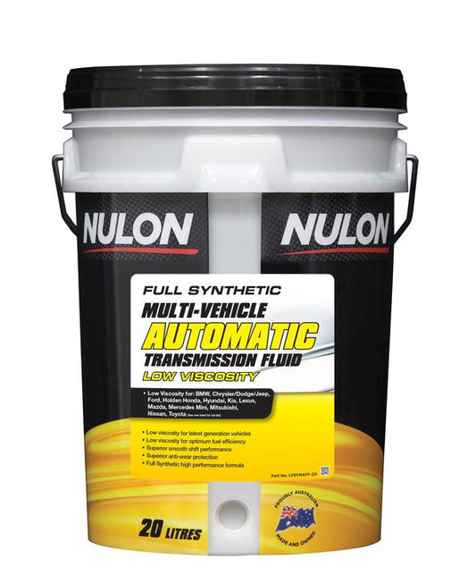 Nulon Low Viscosity Automatic Transmission Fluid Full Synthetic 20L