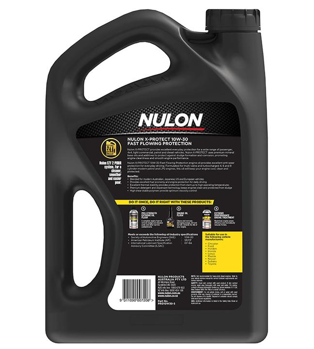 Nulon X-PROTECT 10W-30 Fast Flowing Protection Engine Oil 5L Mineral PRO10W30-5
