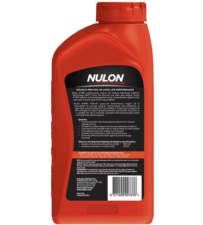 Nulon X-PRO 10W-40 Long Life Protection Engine Oil 1L Mineral XPR10W40-1