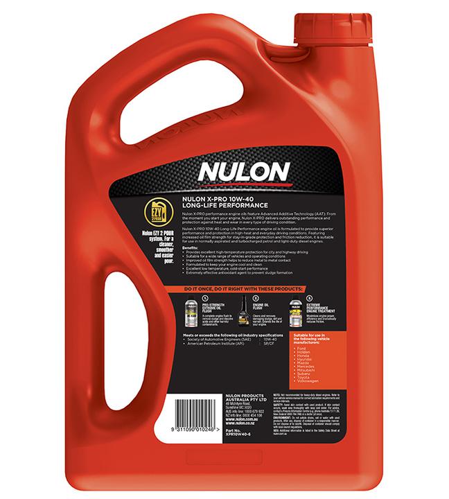 Nulon X-PRO 10W-40 Long Life Protection Engine Oil 6L Mineral XPR10W40-6