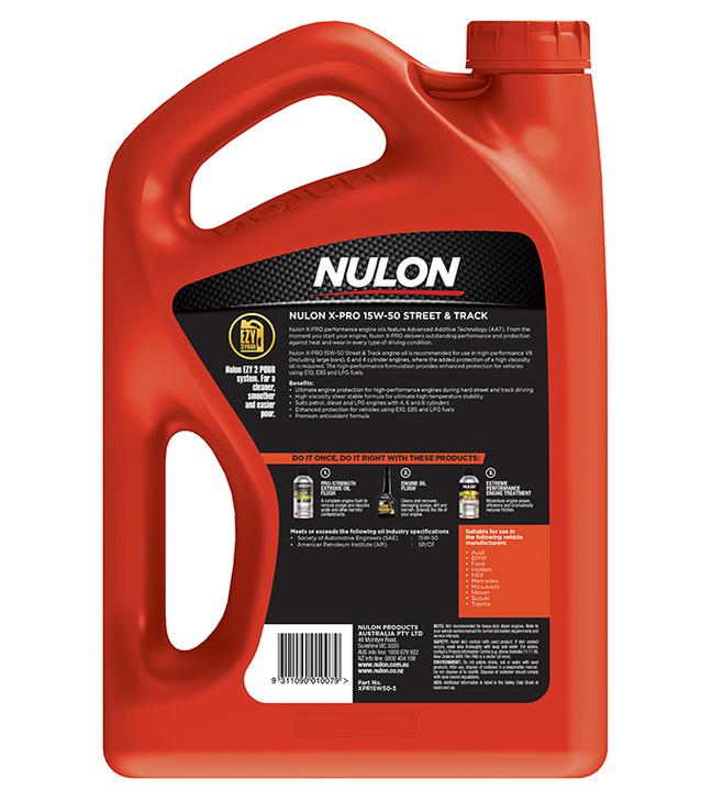 Nulon X-PRO 15W-50 Street & Track Engine Oil 5L Semi Synthetic XPR15W50-5