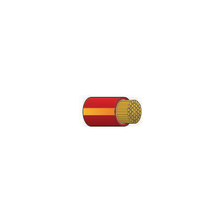 OEX Automotive Cable Single Core 3mm Red W/Orange Trace 100M Roll ACX0341