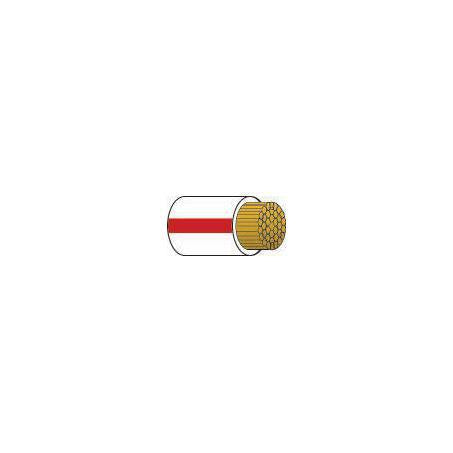 OEX Automotive Cable Single Core 3mm White W/Red Trace 100M Roll ACX0354