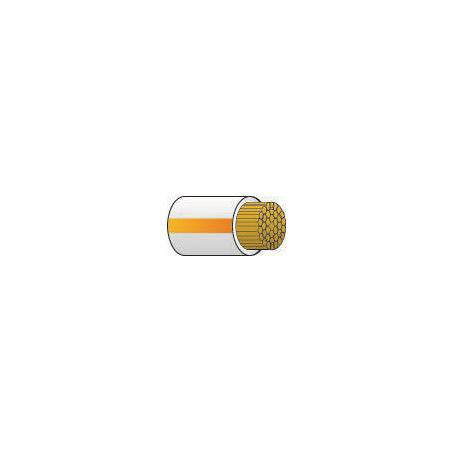 OEX Automotive Cable Single Core 3mm White W/Orange Trace 100M Roll ACX0356