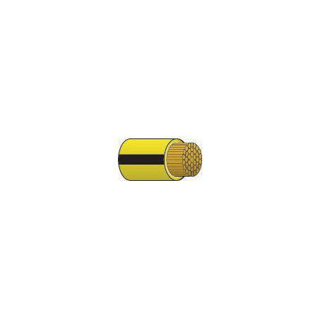 OEX Automotive Cable Single Core 2mm Yellow W/Black Trace 50M Roll ACX0583
