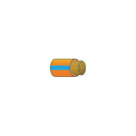 OEX Automotive Cable Single Core 4mm Orange W/Blue Trace 30M Roll ACX0749