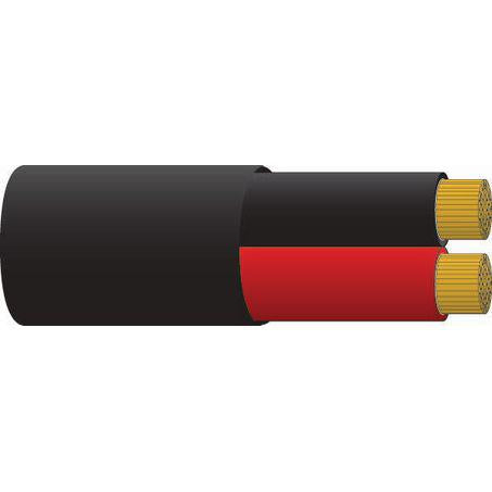 OEX Automotive Cable Twin Core 2mm Red/Black W/Black Sheath 50M Roll ACX0799
