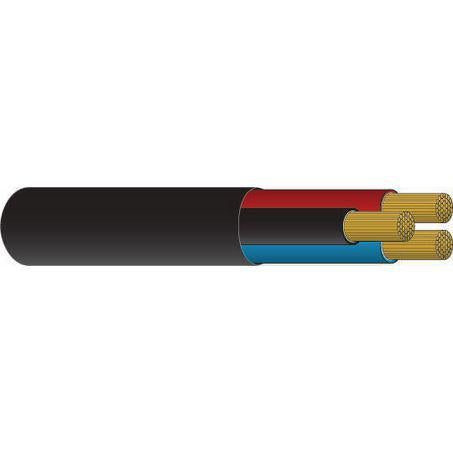 OEX Automotive Cable 3 Core 4mm Red/Black/Blue W/Black Sheath 30M Roll ACX0819