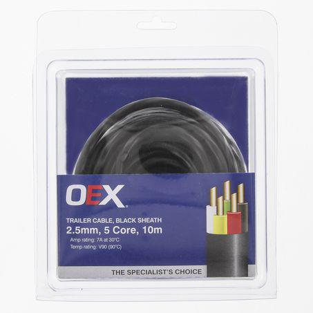 OEX Trailer Cable 7A 5 Core 2.5mm x 10m ACX0820-10BL