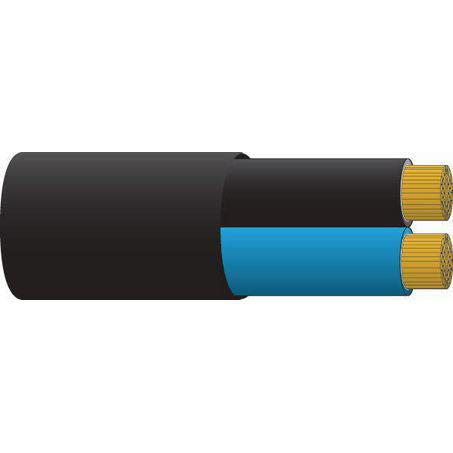 OEX Automotive Cable Twin Core 5mm Blue/Black W/Black Sheath 100M Roll ACX0835L