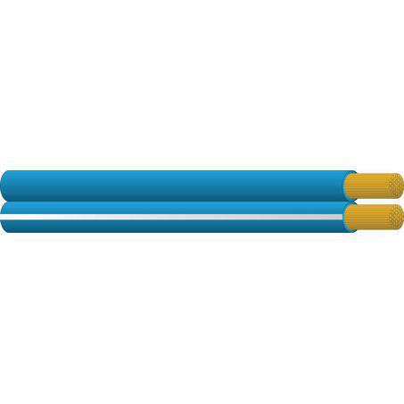 OEX Automotive Cable Twin Core 4mm Figure 8 Blue W/White Trace 100M Roll ACX0840L