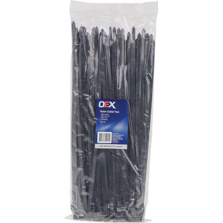 OEX Nylon Cable Ties 7.6mm x 370mm Black 100 Pack ACX1321