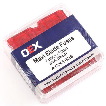 OEX Fuse Maxi Blade 50A Red (Pack of 10) ACX1628