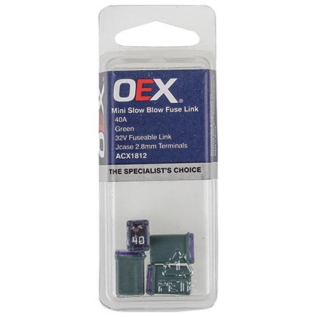 OEX Fusible Link M-Case 40A Green (Pack of 4) ACX1812