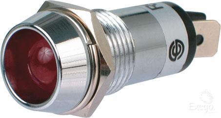 OEX Pilot Light LED Red 12V Blade Terminals ACX2428BL