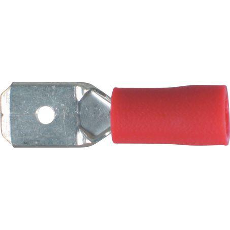 OEX Crimp Terminal Male Blade Red 6.3 mm Vinyl (100 Pack) ACX3006